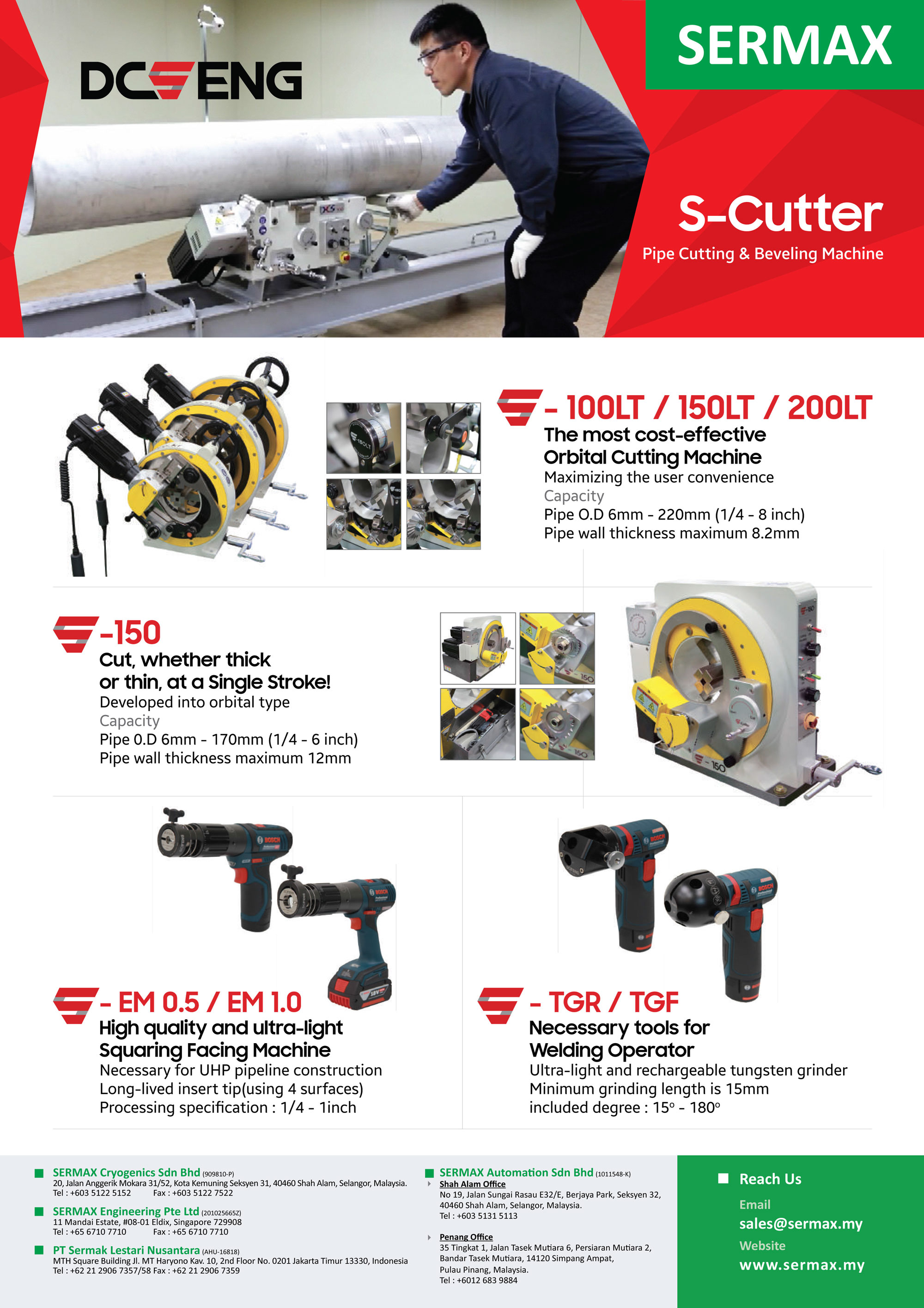 DCSeng S-Cutter products available in Malaysia - Sermax is proud to inform that we are now the official distributor for DCSeng S-Cutter in Malaysia.