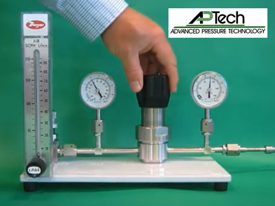 APTech training slides showing how Gas Regulator Droop, Pressure Setting and Supply Pressure Effect