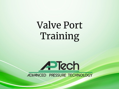APTech training slides showing Valve Port